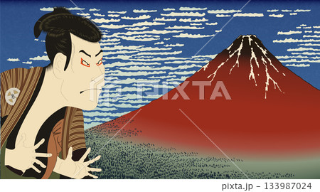 浮世絵風アレンジイラスト 浮世絵風アレンジイラスト 133987024