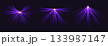Party laser beams, purple disco show spotlights, concert stage lights. Glowing show lasers. Magic rays for a dance party. 133987147