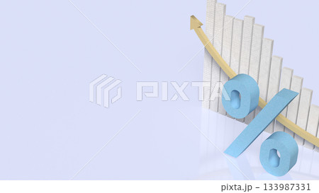 Falling Interest Rate Trend Concept 3d rendering. Falling Interest Rate Trend Concept 3d rendering. 133987331