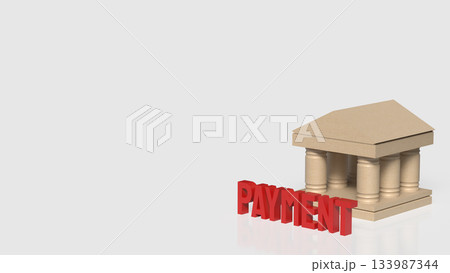 Banking Payment Financial Service Concept 3d render. 133987344