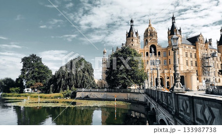 Schwerin, Germany - July 23 2023: Beautiful Schwerin Castle Schwerin, Germany - July 23 2023: Beautiful Schwerin Castle 133987738