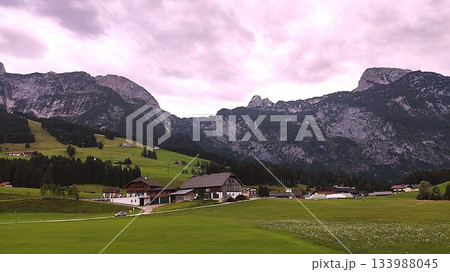 Salzburg, Austria - July 28 2023: Untersberg surrounding 133988045