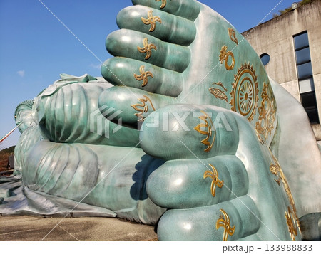 篠栗 城戸南蔵院 釈迦涅槃像の足裏 篠栗 城戸南蔵院 釈迦涅槃像の足裏 133988833