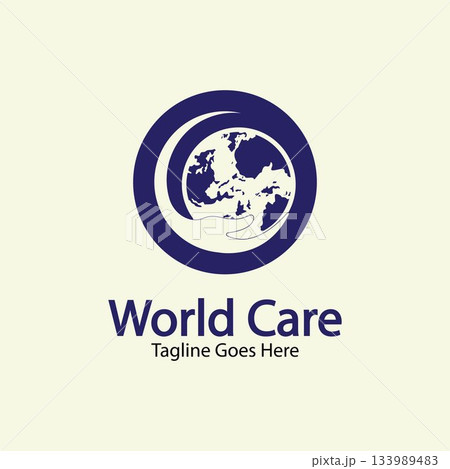 World Care Logo Template Design Vector, Emblem, Design Concept, Creative Symbol, Icon. 133989483