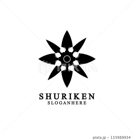ninja shuriken black solid icon modern design, isolated on white background. flat style for graphic design template. suitable for logo, web, UI, mobile app. vector illustration ninja shuriken black solid icon modern design, isolated on white background. flat style for graphic design template. suitable for logo, web, UI, mobile app. vector illustration 133989934