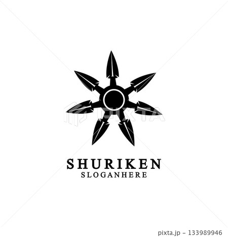 ninja shuriken black solid icon modern design, isolated on white background. flat style for graphic design template. suitable for logo, web, UI, mobile app. vector illustration ninja shuriken black solid icon modern design, isolated on white background. flat style for graphic design template. suitable for logo, web, UI, mobile app. vector illustration 133989946