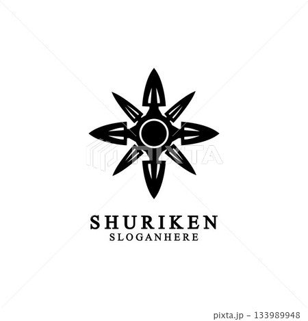 ninja shuriken black solid icon modern design, isolated on white background. flat style for graphic design template. suitable for logo, web, UI, mobile app. vector illustration ninja shuriken black solid icon modern design, isolated on white background. flat style for graphic design template. suitable for logo, web, UI, mobile app. vector illustration 133989948