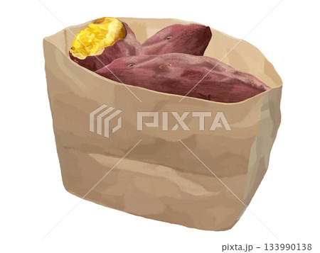 焼き芋(紙袋入り)横 焼き芋(紙袋入り)横 133990138