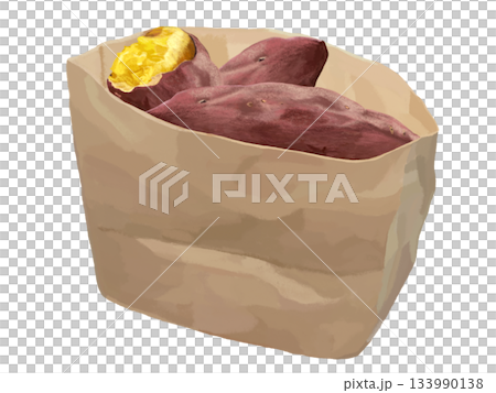 焼き芋(紙袋入り)横 焼き芋(紙袋入り)横 133990138