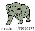 アフリカゾウ デフォルメイラスト 133990337