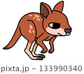 アカカンガルー デフォルメイラスト 133990340