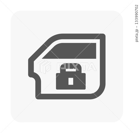 Locked Car Door Vector Icon 133990702