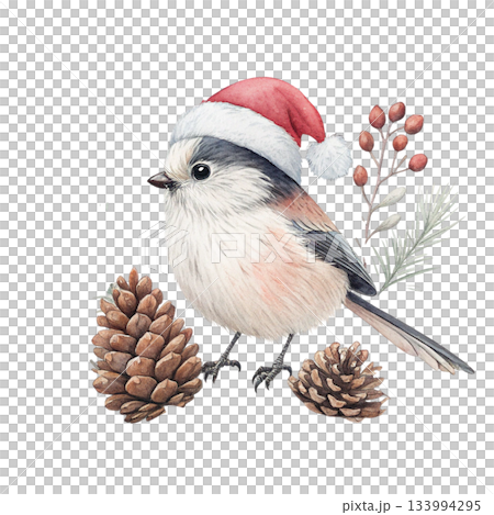 The cutest bird in the world  Santa hat 133994295