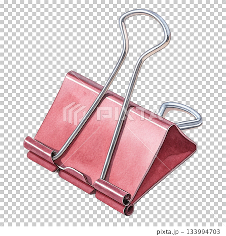 Binder Clip Watercolor White Background 133994703