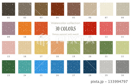 シンプルなクレヨンテクスチャパターン30色セット 133994797