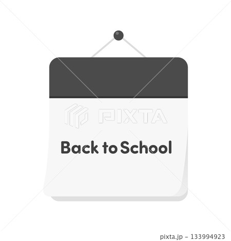 Back to Schoolの文字入りのカレンダーのアイコン - 新学期や始業式、休み明けのイメージ Back to Schoolの文字入りのカレンダーのアイコン - 新学期や始業式、休み明けのイメージ 133994923