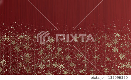 赤い背景に南天や花の飾りが並ぶお正月フレームデザイン 赤い背景に南天や花の飾りが並ぶお正月フレームデザイン 133996350