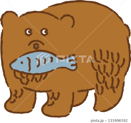 餌を食べるクマ 133996592
