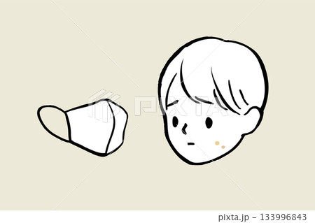 マスクによるニキビに悩む人 133996843