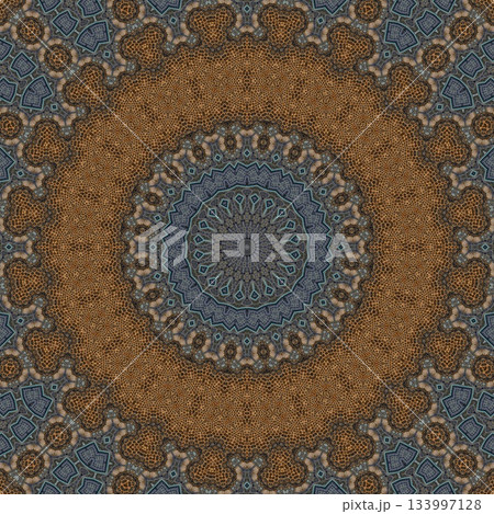 Turkish Islamic ornamental boho Pattern. Luxury Persian Mandala Tile Art & Ornate Middle Eastern mystic Ornament Design 133997128