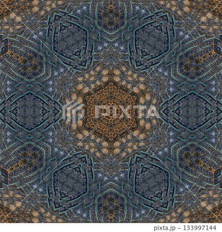 Turkish Islamic ornamental boho Pattern. Luxury Persian Mandala Tile Art & Ornate Middle Eastern mystic Ornament Design 133997144