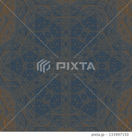 Turkish Islamic ornamental boho Pattern. Luxury Persian Mandala Tile Art & Ornate Middle Eastern mystic Ornament Design 133997150