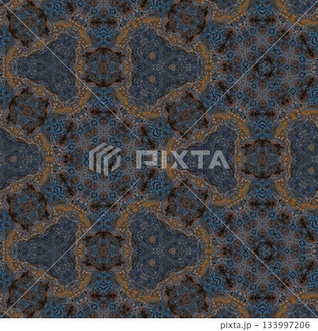 Turkish Islamic ornamental boho Pattern. Luxury Persian Mandala Tile Art & Ornate Middle Eastern mystic Ornament Design 133997206