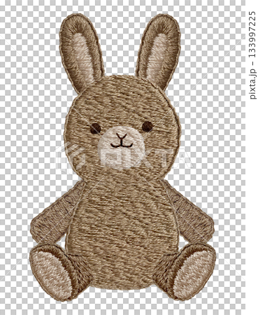 【兔子絨毛玩具】手工刺繡插畫材料 133997225