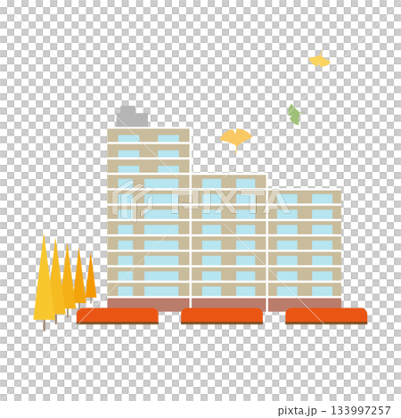 秋のマンションの風景 秋のマンションの風景 133997257