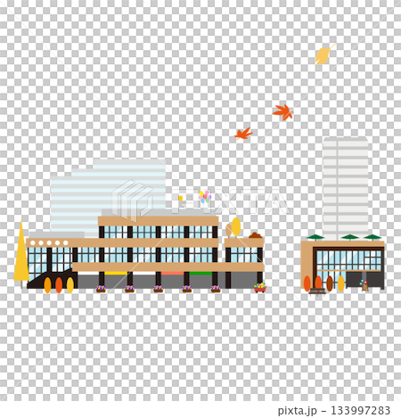 Autumn commercial facility scenery 133997283