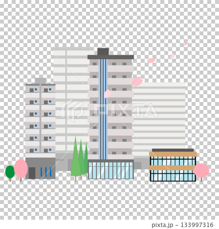 春の街の風景 133997316