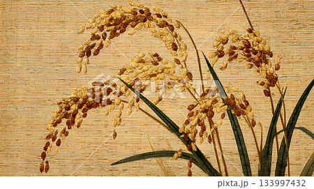 稲穂のテクスチャ背景 133997432