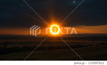 A uap illuminated by a solar eclipse A uap illuminated by a solar eclipse 133997622