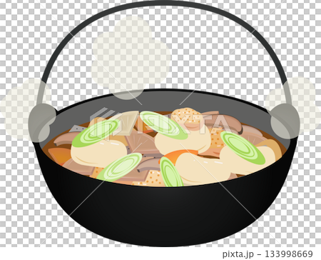 Hatto soup in an irori pot Hatto soup in an irori pot 133998669