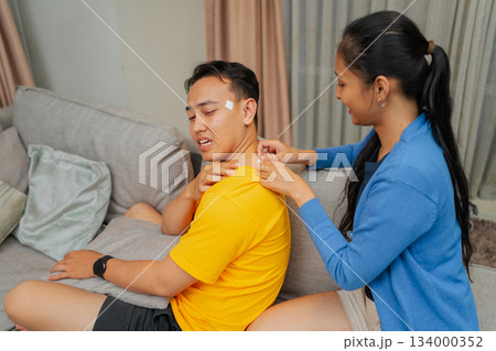 Enjoy a Comforting Home Massage Session That Promotes Relaxation and Healing 134000352