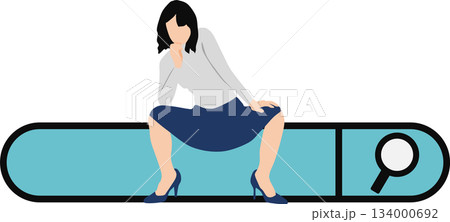 キーワードを検索するイラスト	 134000692