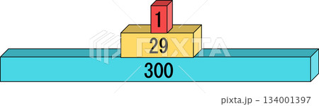 ハインリッヒの法則のグラフィック素材イラスト	 134001397