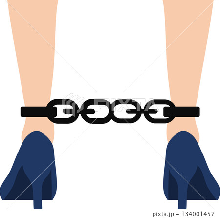 足枷のグラフィック素材イラスト	 134001457