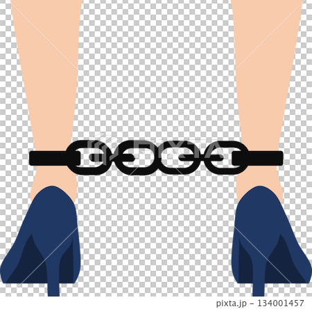 足枷のグラフィック素材イラスト	 134001457