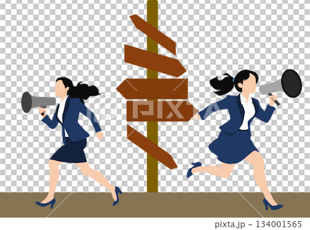 目標達成へのロードマップのイラスト 目標達成へのロードマップのイラスト 134001565