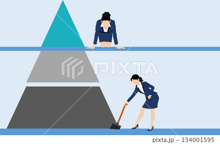 ハインリッヒの法則のグラフィック素材イラスト ハインリッヒの法則のグラフィック素材イラスト 134001595