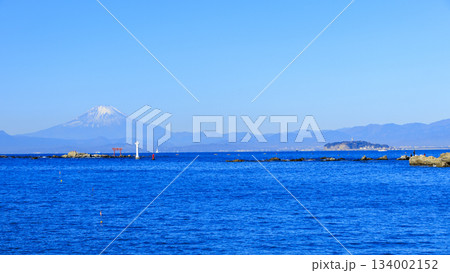 葉山海岸から見た富士山 134002152