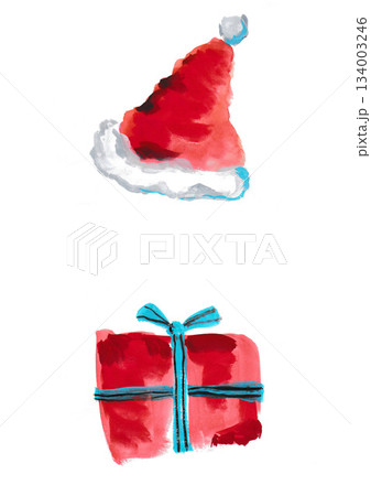 クリスマス素材 サンタ帽 プレゼント クリスマス素材 サンタ帽 プレゼント 134003246