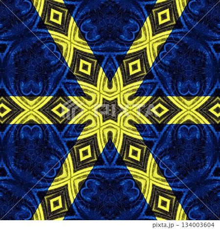 Vibrant design inspired by the Ukraine flag with bold blue and yellow colors, perfect for patriotic artwork, digital prints, apparel, and creative projects celebrating national pride 134003604