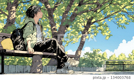 5月病の若い男子大学生