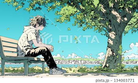 5月病の若い男子大学生