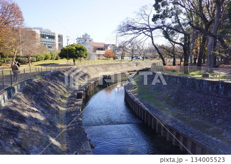 東京都杉並区の善福寺川の天王橋周辺の風景 134005523
