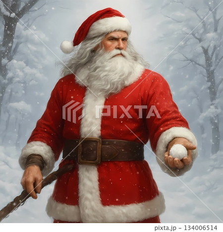 修行僧がサンタクロースに変身 134006514