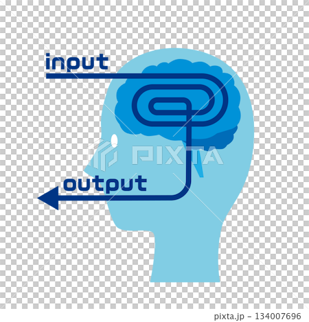 インプットアウトプットのイメージイラスト 134007696
