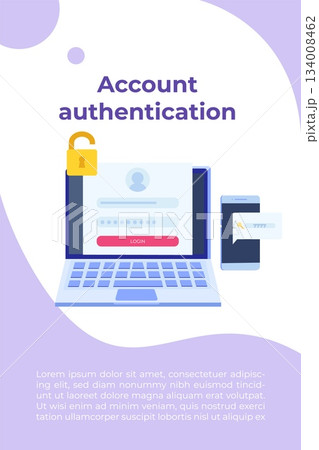 Online registration and sign up, Account authentication concept. Vector UI illustration. 134008462